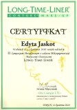 Certyfikat Sympozjum Long-Time-Liner